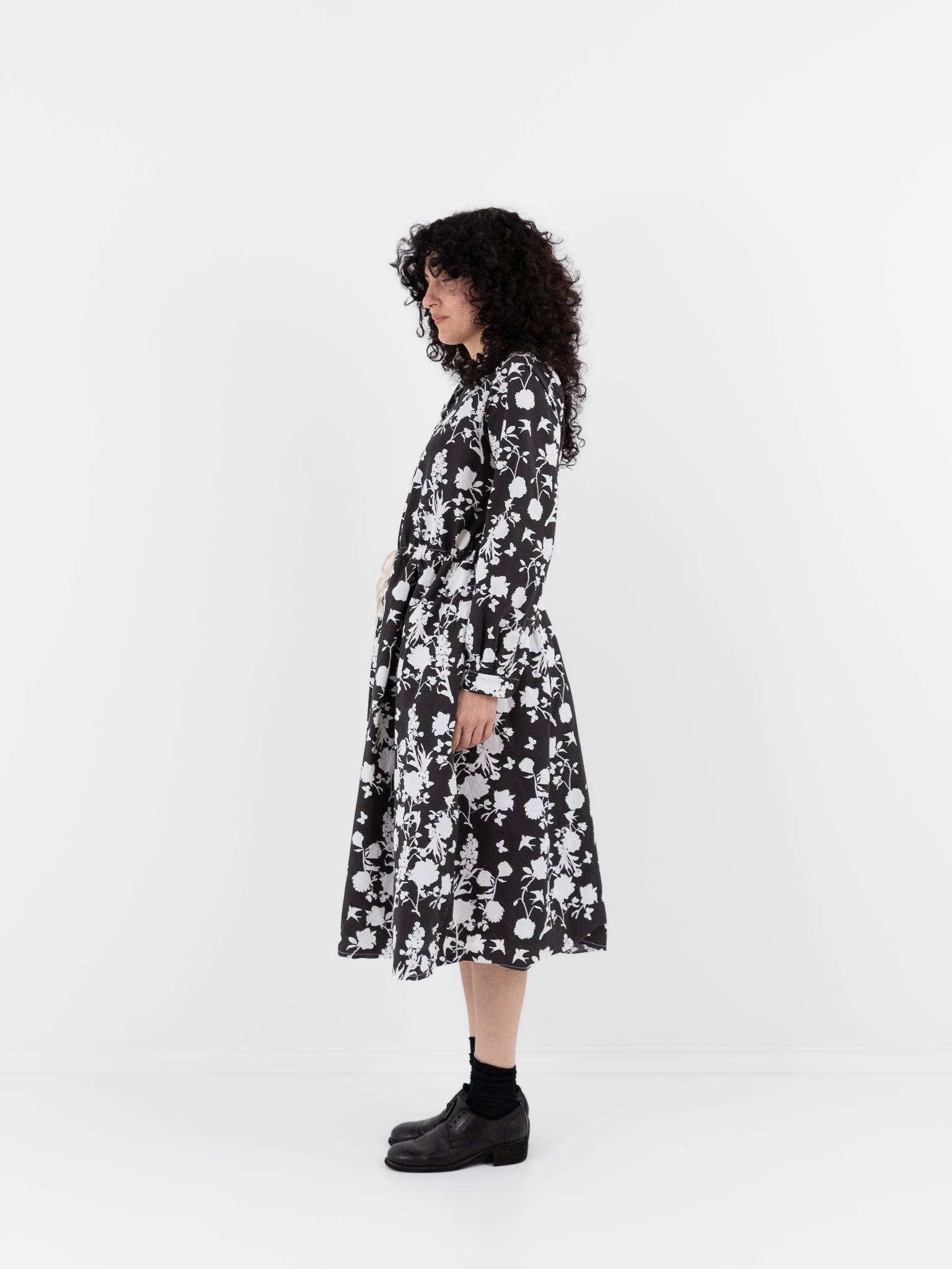 Hannoh Wessel Dress Ronya in Black Flower - HANNOH at Worthwhile - shop DRESS