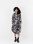 Hannoh Wessel Dress Ronya in Black Flower - HANNOH at Worthwhile - shop DRESS