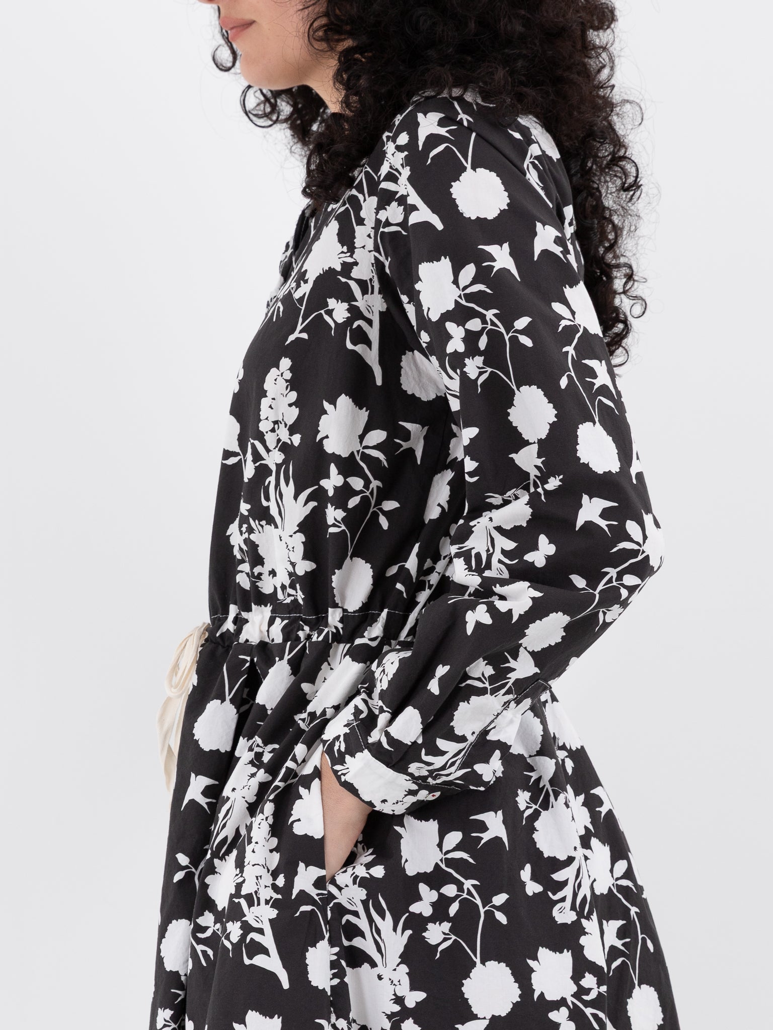 Hannoh Wessel Dress Ronya in Black Flower - HANNOH at Worthwhile - shop DRESS