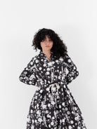 Hannoh Wessel Dress Ronya in Black Flower - HANNOH at Worthwhile - shop DRESS