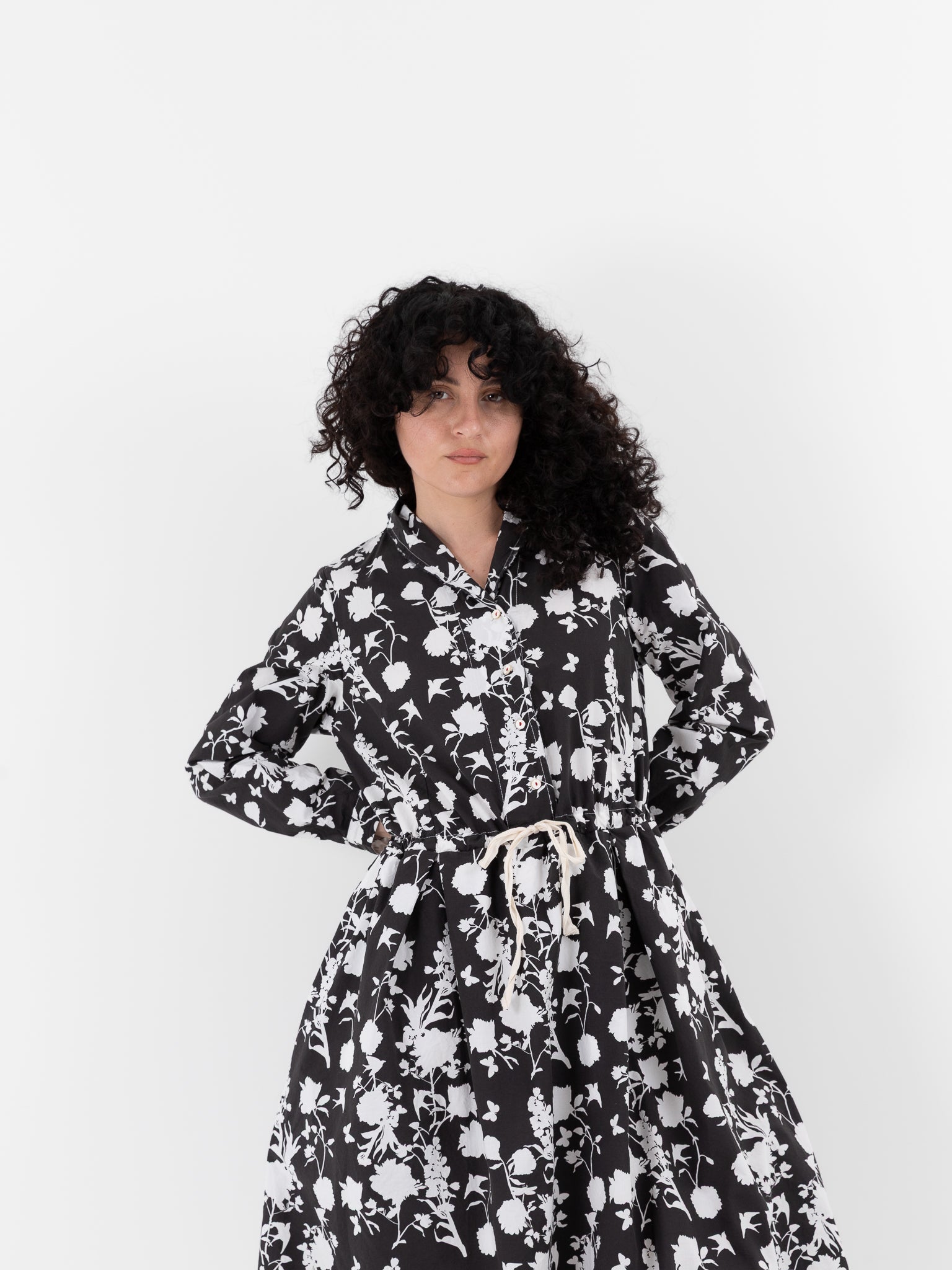 Hannoh Wessel Dress Ronya in Black Flower - HANNOH at Worthwhile - shop DRESS