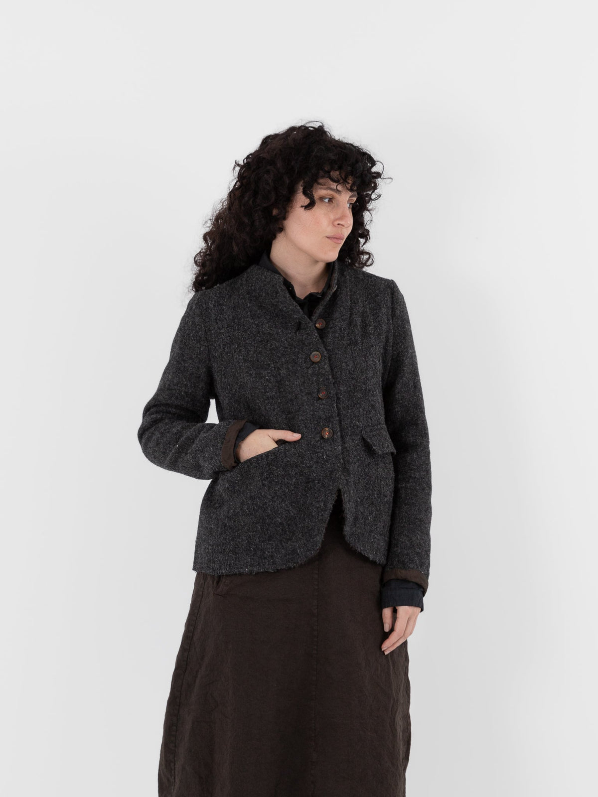 Hannoh Wessel Jacket Victoria in Charcoal - HANNOH at Worthwhile - shop JACKET