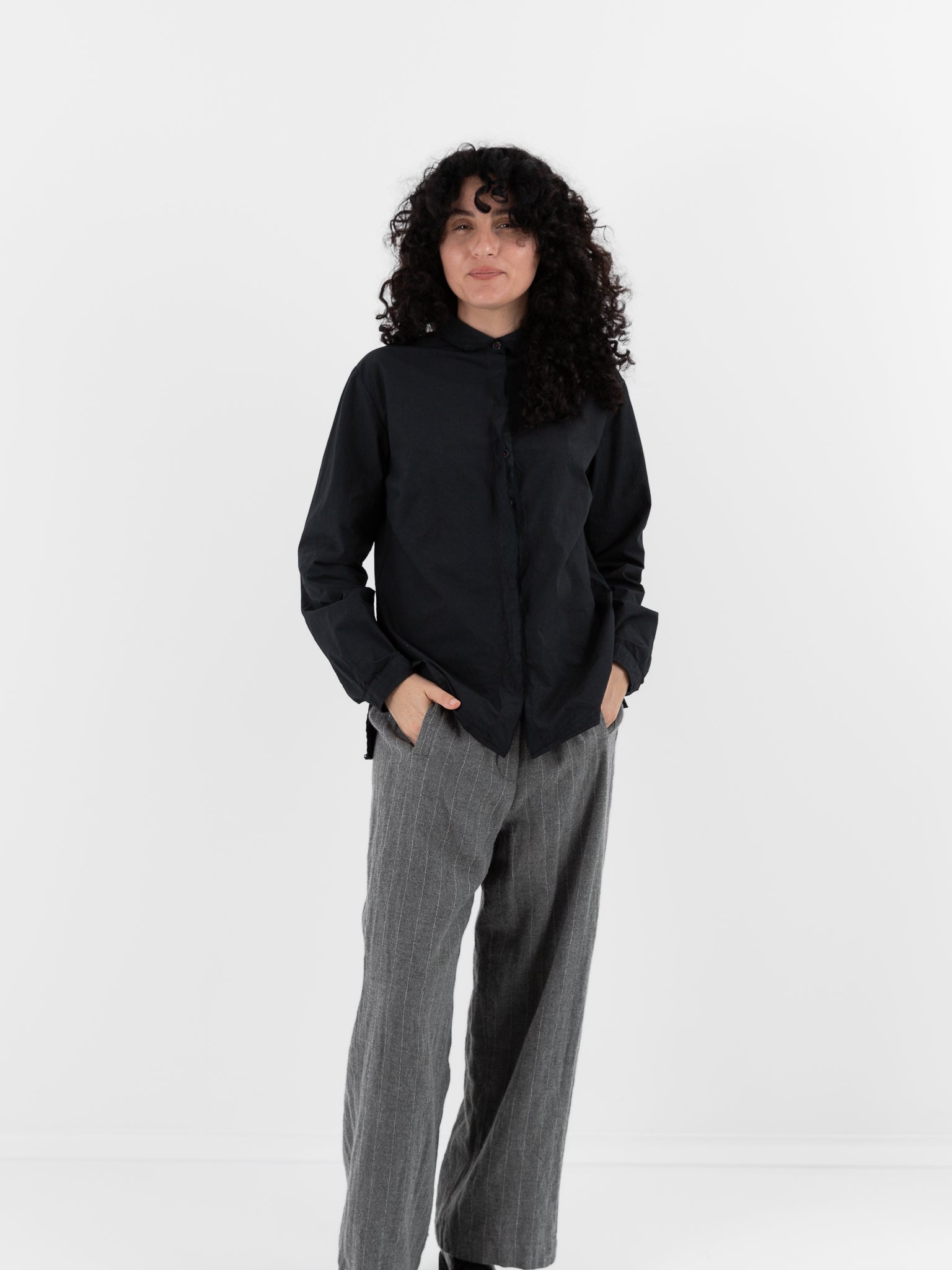 Hannoh Wessel Shirt Christina in Black - HANNOH at Worthwhile - shop TOP
