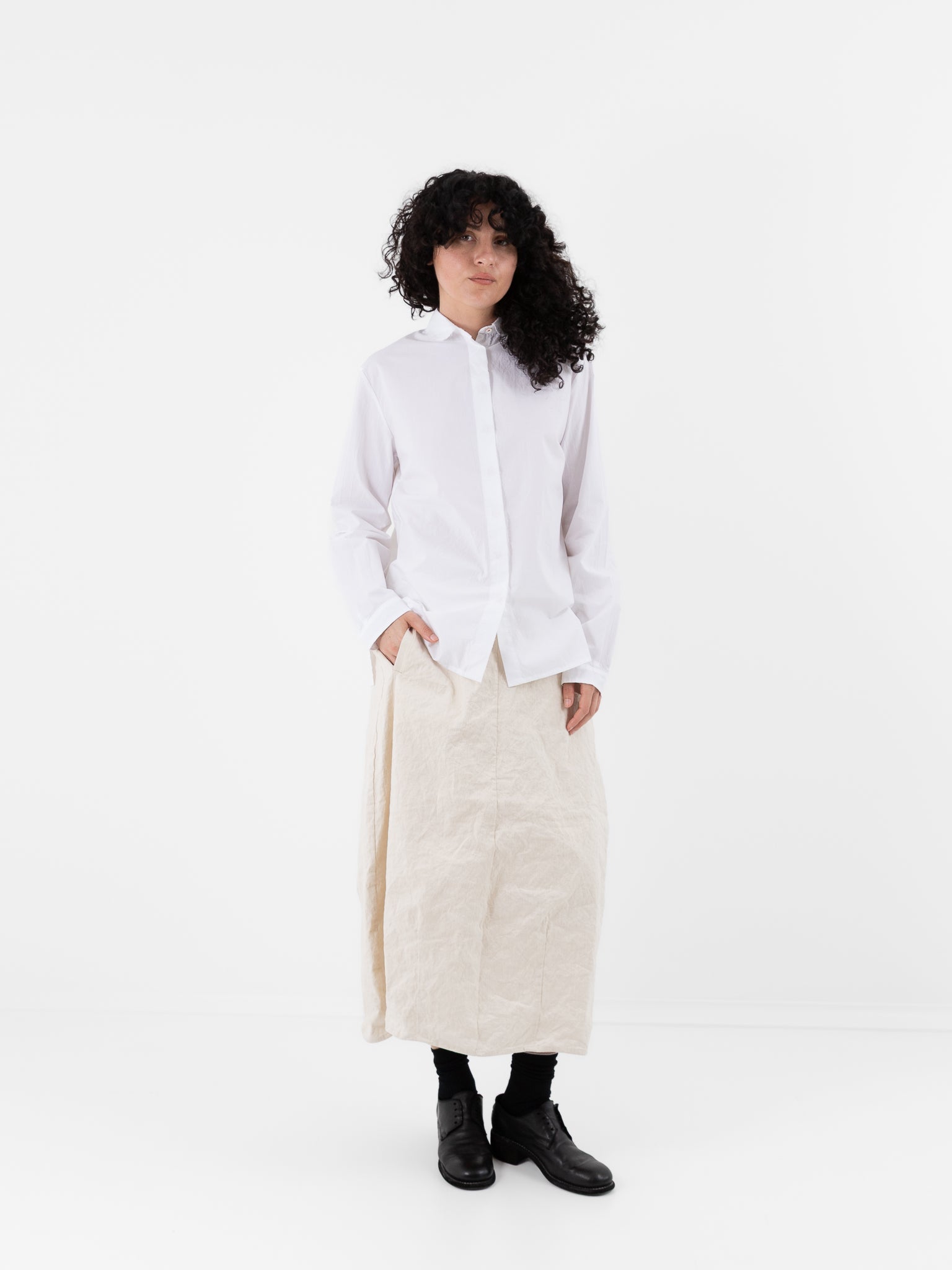 Hannoh Wessel Shirt Christina in White - HANNOH at Worthwhile - shop TOP