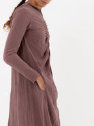 Hazel Brown Double Ruched Dress - Worthwhile