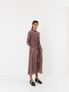 Hazel Brown Double Ruched Dress - Worthwhile