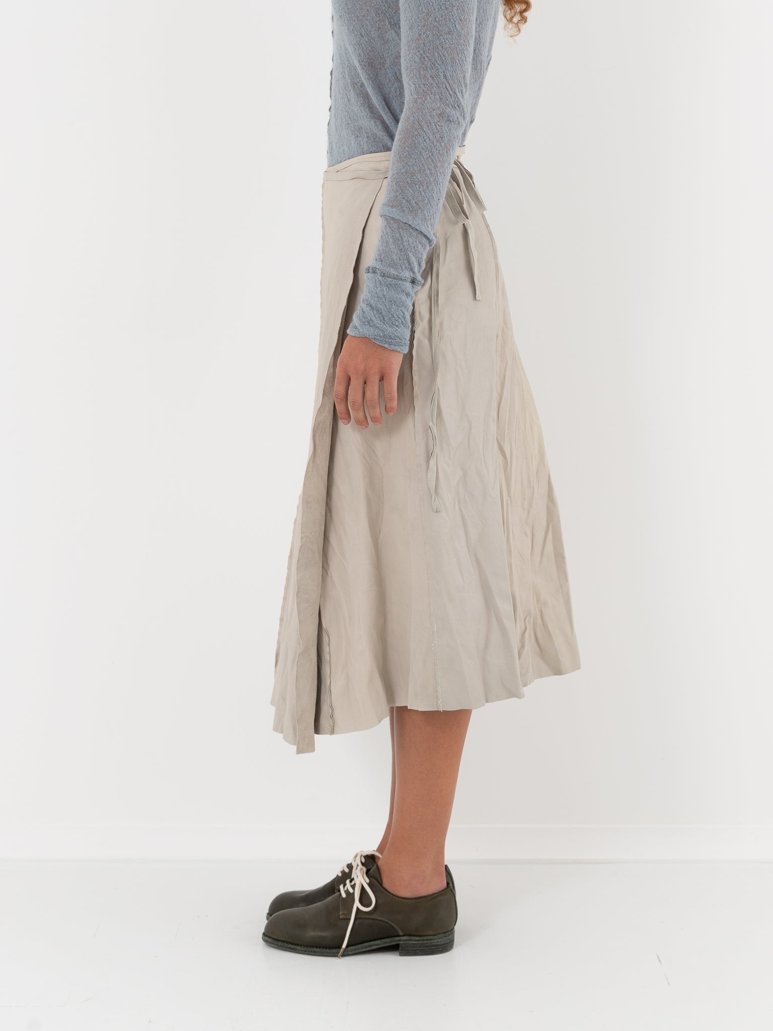 Hazel Brown Leather Wrap Skirt - Worthwhile