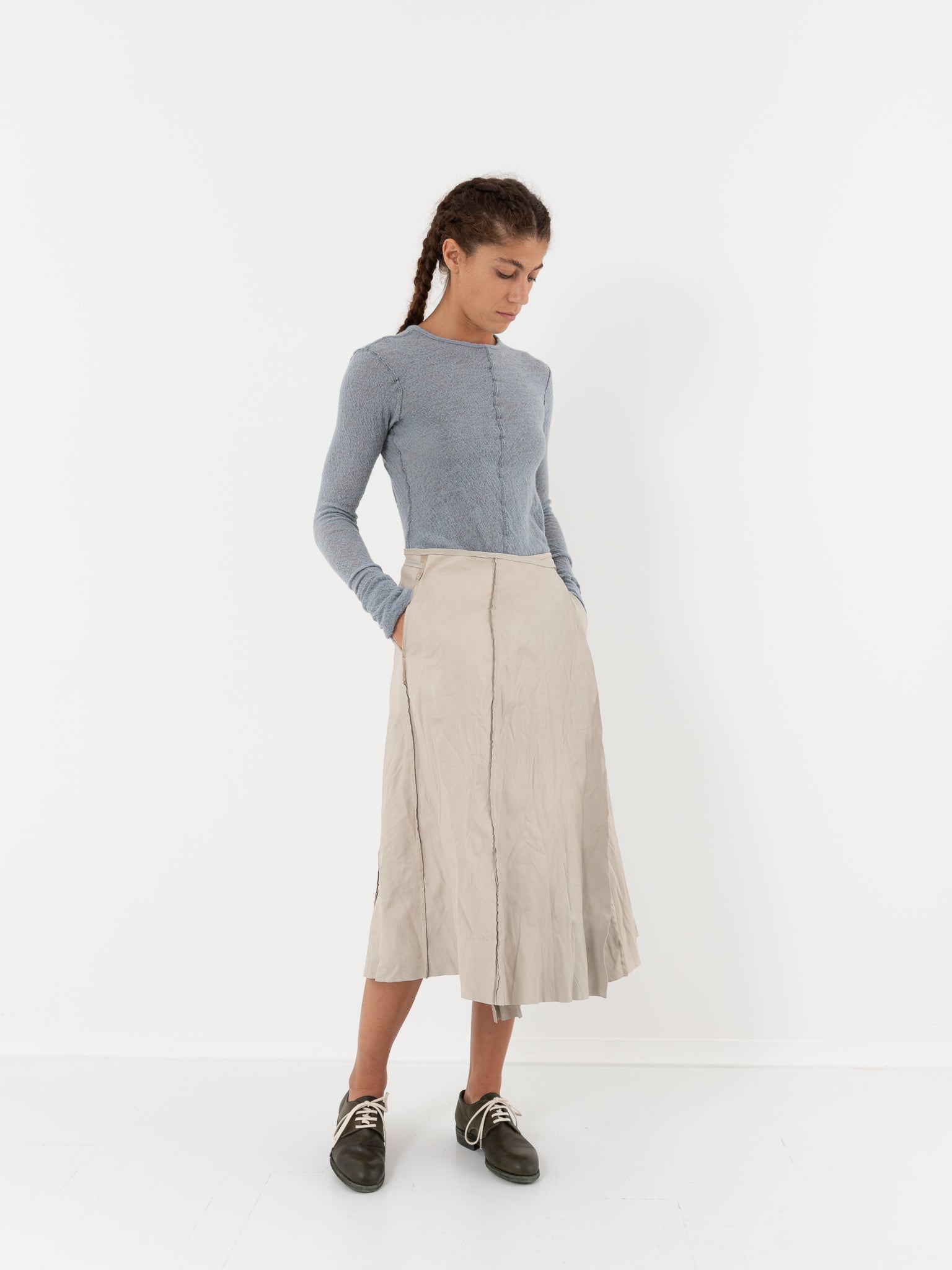 Hazel Brown Leather Wrap Skirt - Worthwhile