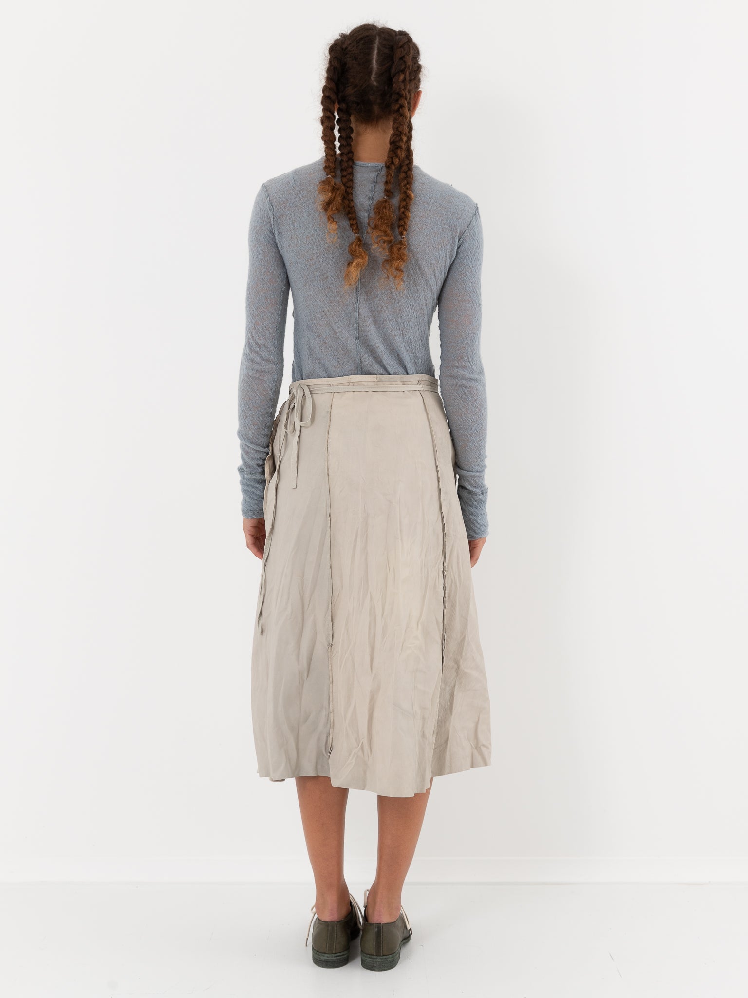 Hazel Brown Leather Wrap Skirt - Worthwhile