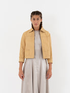 Hazel Brown Little Leather Jacket - Worthwhile - HAZEL BROWN