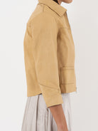 Hazel Brown Little Leather Jacket - Worthwhile - HAZEL BROWN