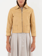 Hazel Brown Little Leather Jacket - Worthwhile - HAZEL BROWN