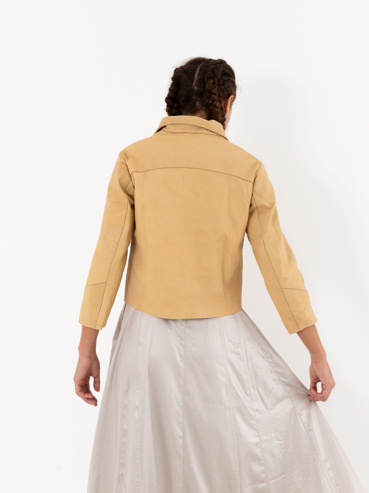 Hazel Brown Little Leather Jacket - Worthwhile - HAZEL BROWN