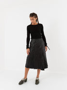 Hazel Brown Leather Wrap Skirt - Worthwhile - HAZEL BROWN