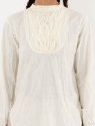 Hazel Brown Tattered Yoke Blouse - Worthwhile - HAZEL BROWN