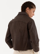 Hazel Brown Little Leather Jacket - Worthwhile - HAZEL BROWN