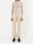 Hazel Brown Soft Denim Work Pants - Worthwhile - HAZEL BROWN