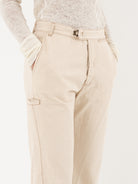 Hazel Brown Soft Denim Work Pants - Worthwhile - HAZEL BROWN