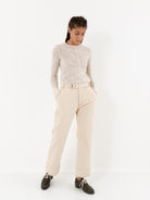 Hazel Brown Soft Denim Work Pants - Worthwhile - HAZEL BROWN