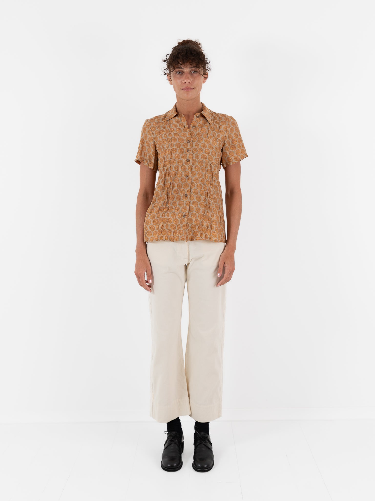 Hazel Brown Pintuck Blouse - Worthwhile