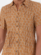 Hazel Brown Pintuck Blouse - Worthwhile
