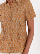 Hazel Brown Pintuck Blouse - Worthwhile