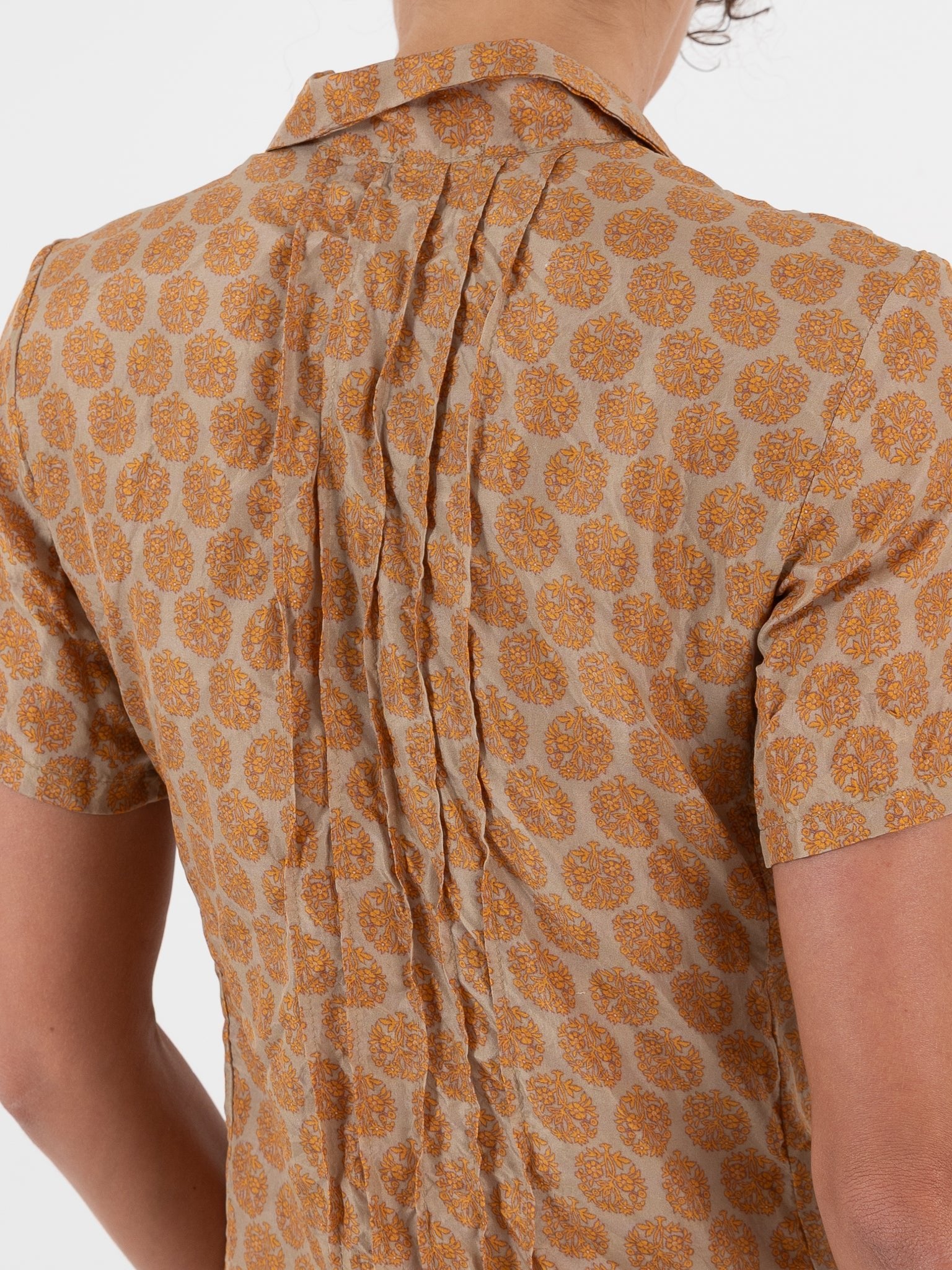 Hazel Brown Pintuck Blouse - Worthwhile