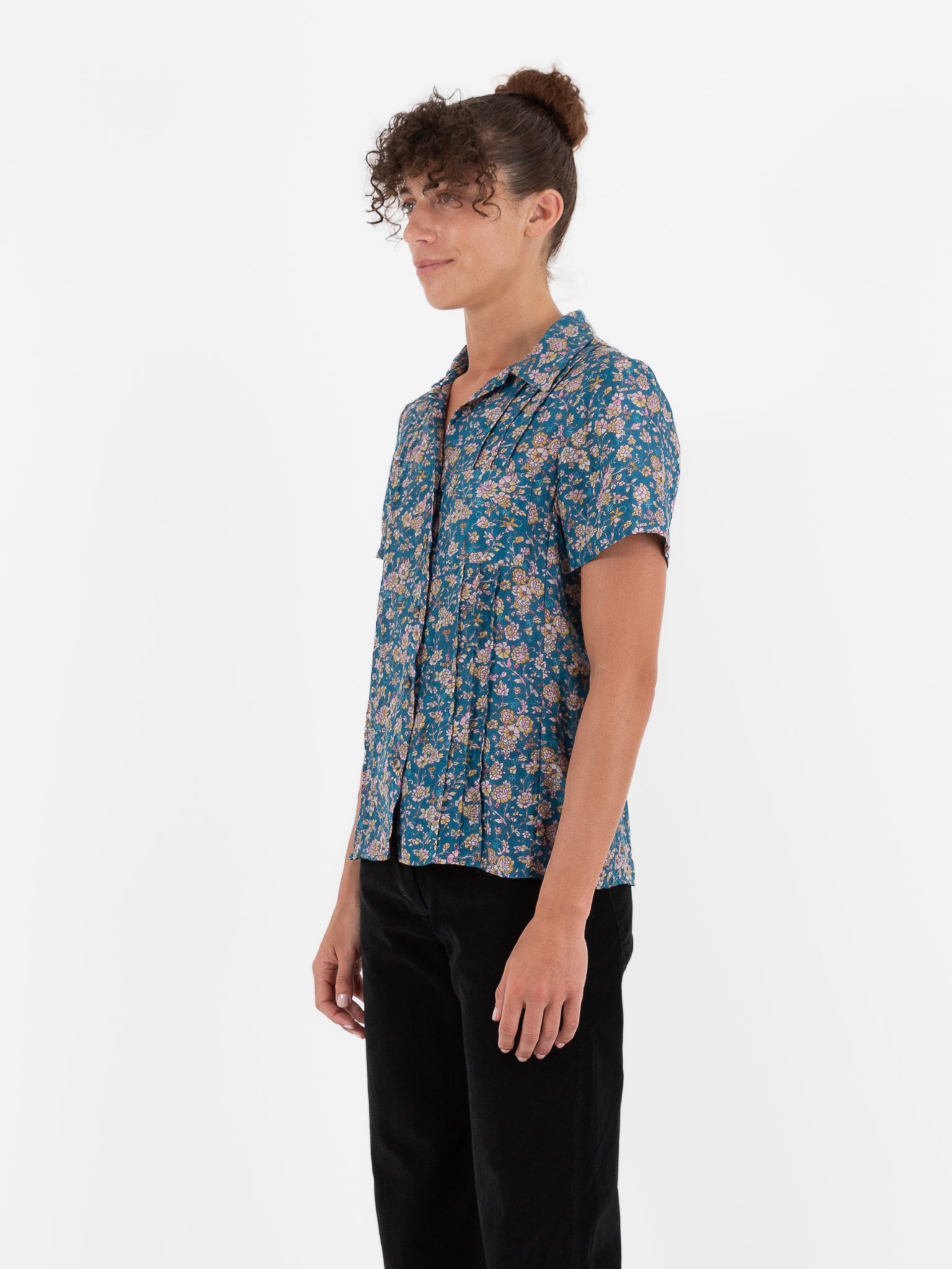 Hazel Brown Pintuck Blouse - Worthwhile