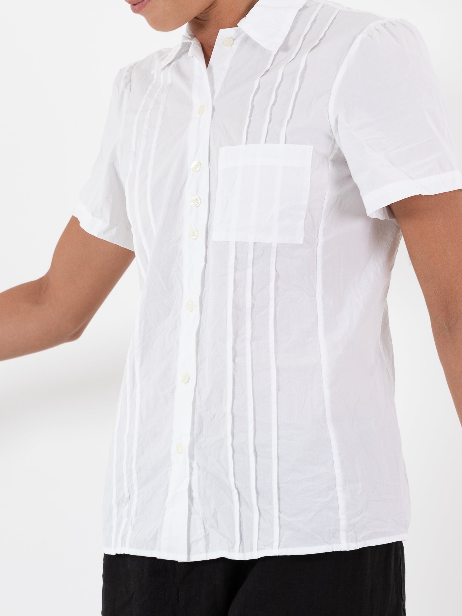 Hazel Brown Pintuck Blouse - Worthwhile