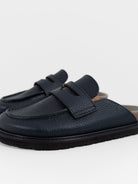 Hender Scheme Morgan Slide in Dark Navy - HENDER SCHEME at Worthwhile - shop SHOES