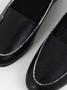 Hender Scheme Oval Moca Loafer in Black/Python - HENDER SCHEME at Worthwhile - shop SHOES