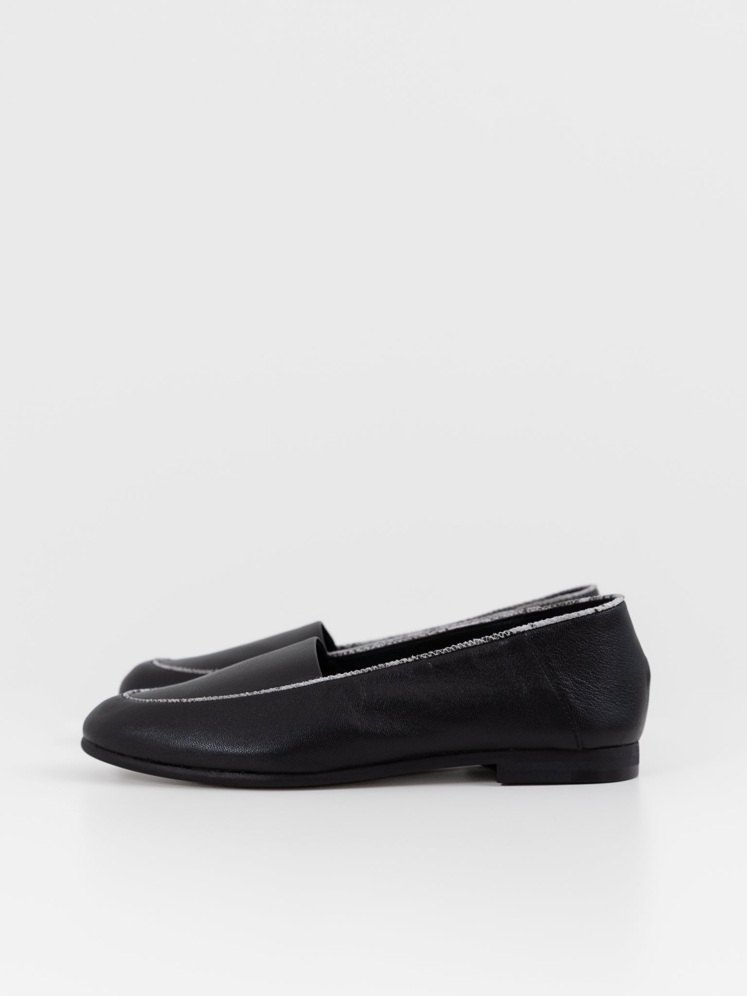 Hender Scheme Oval Moca Loafer in Black/Python - HENDER SCHEME at Worthwhile - shop SHOES