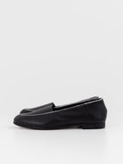 Hender Scheme Oval Moca Loafer in Black/Python - HENDER SCHEME at Worthwhile - shop SHOES