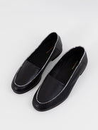 Hender Scheme Oval Moca Loafer in Black/Python - HENDER SCHEME at Worthwhile - shop SHOES