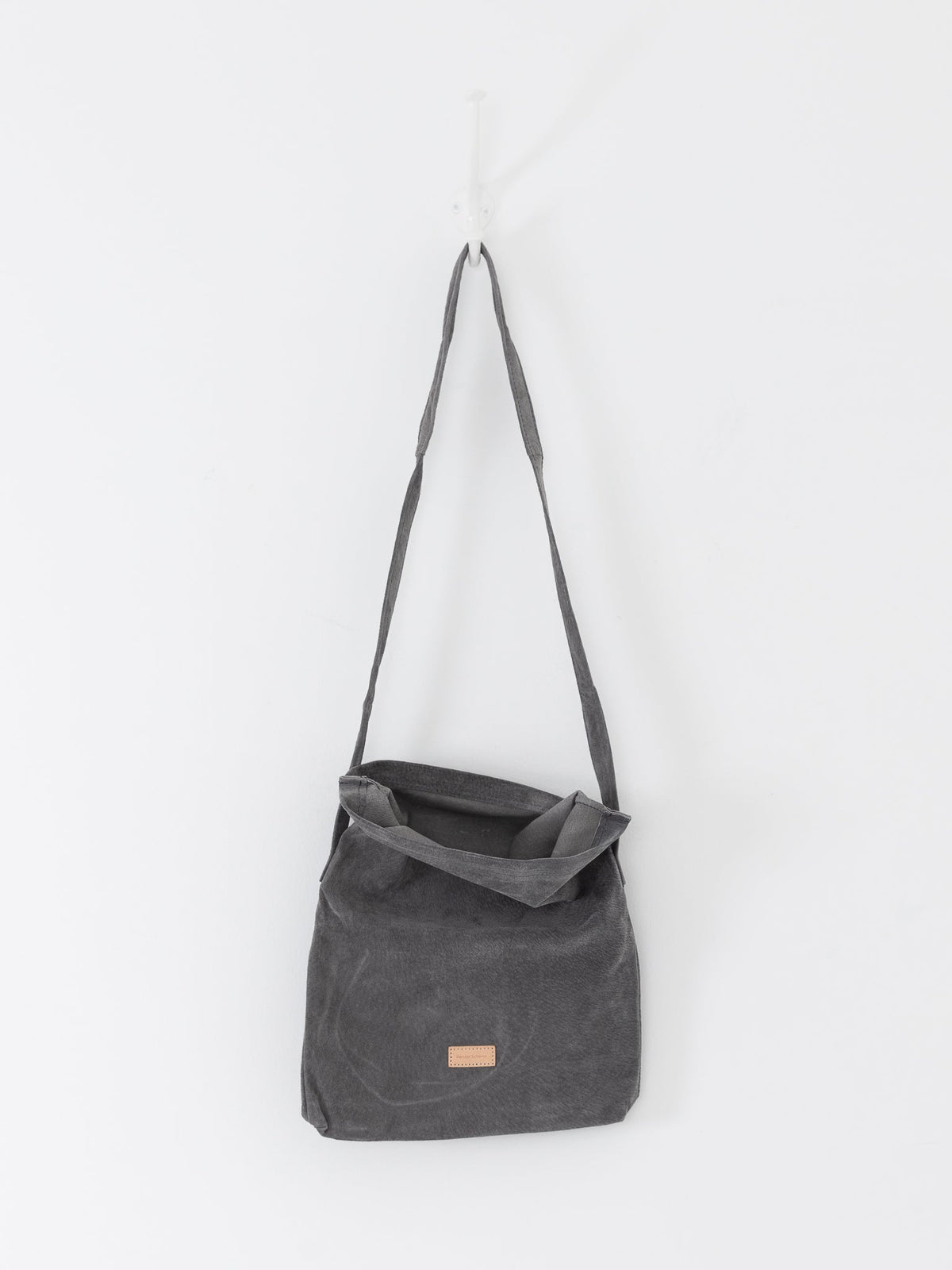 Hender Scheme Small Flap Shoulder Bag in Dark Grey - HENDER SCHEME at Worthwhile - shop BAG