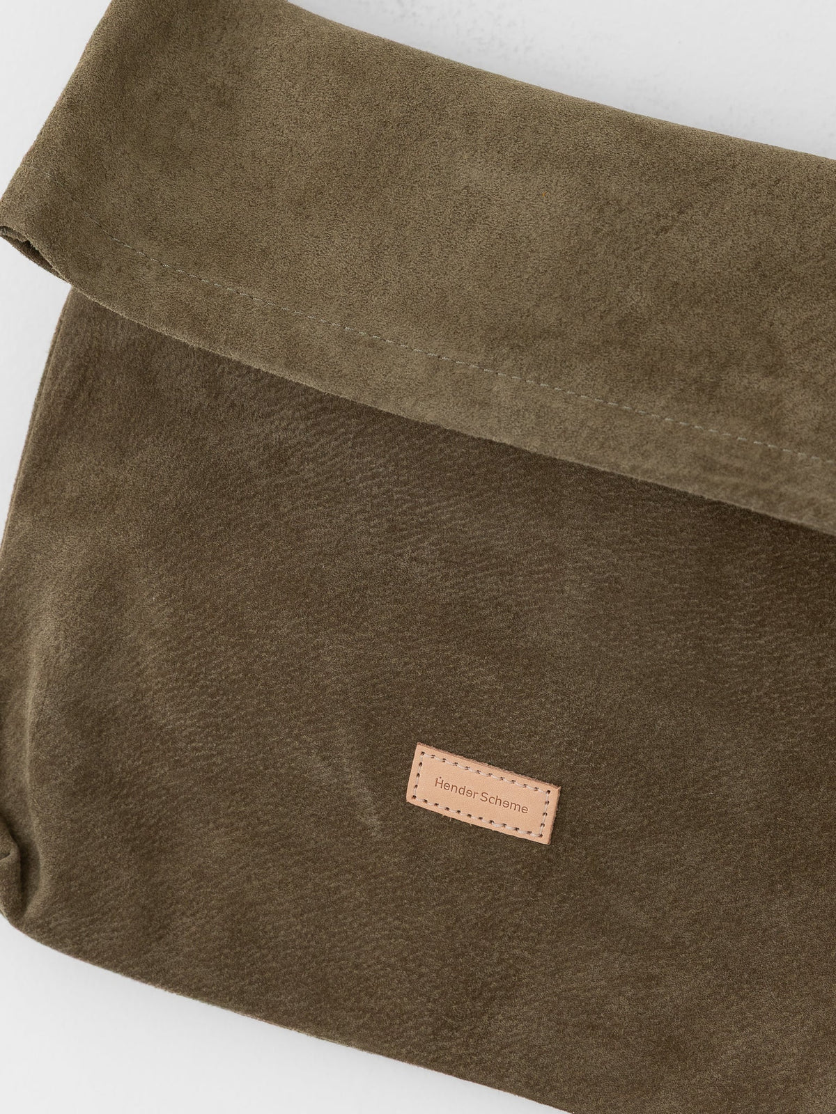 Hender Scheme Small Flap Shoulder Bag in Khaki - HENDER SCHEME at Worthwhile - shop BAG
