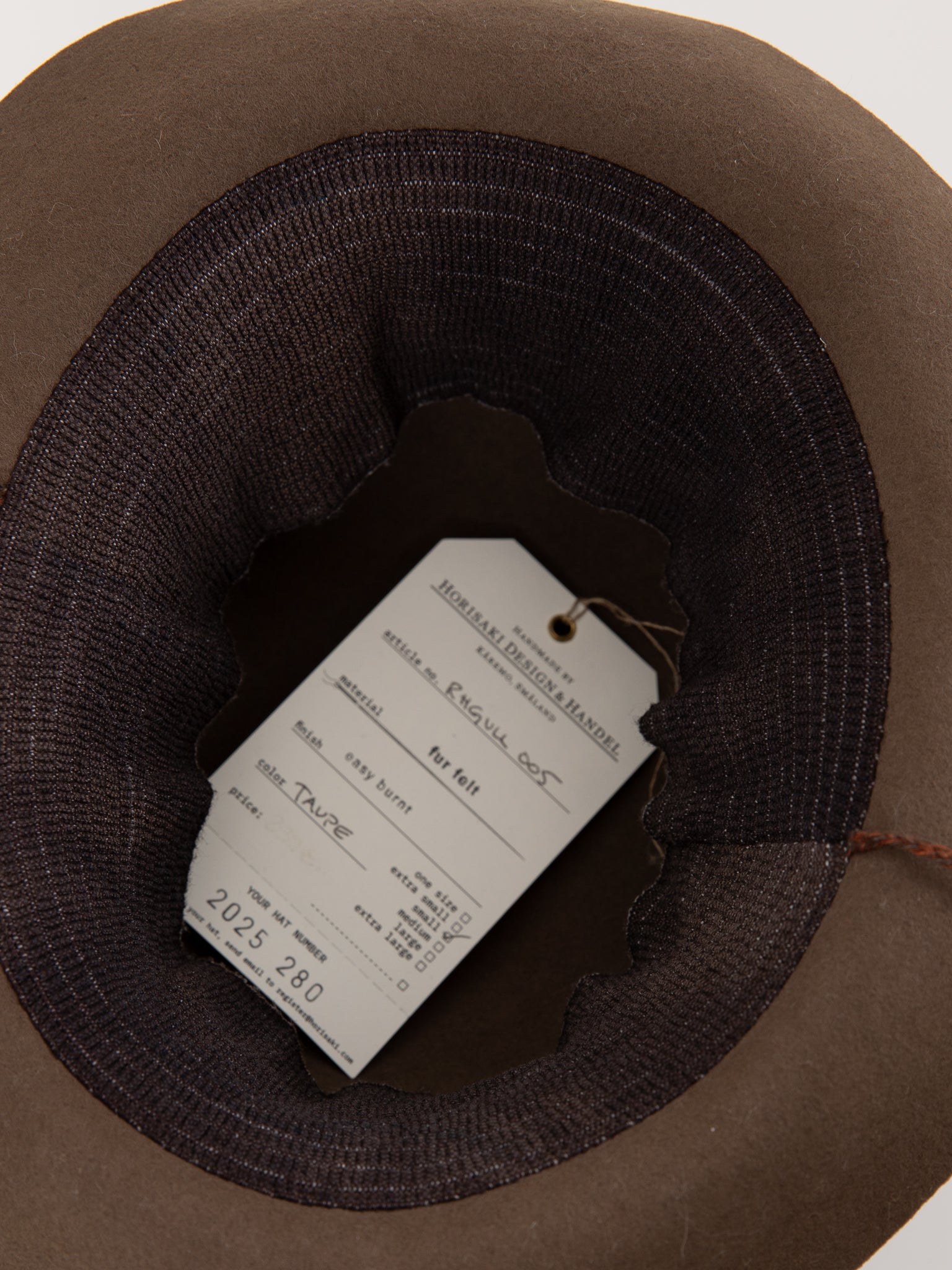 Horisaki Hat 005 in Taupe - HORISAKI at Worthwhile - shop HAT