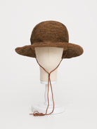 Horisaki Wide Brim Straw Hat in Brown - HORISAKI at Worthwhile - shop HAT