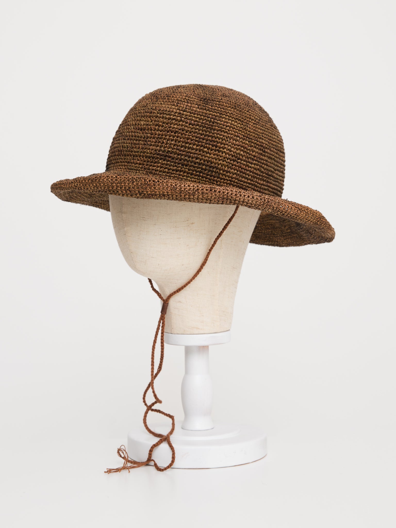 Horisaki Wide Brim Straw Hat in Brown - HORISAKI at Worthwhile - shop HAT
