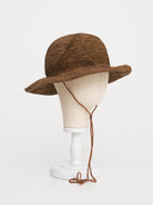 Horisaki Wide Brim Straw Hat in Brown - HORISAKI at Worthwhile - shop HAT
