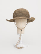 Horisaki Wide Brim Straw Hat in Iron - HORISAKI at Worthwhile - shop HAT
