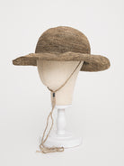 Horisaki Wide Brim Straw Hat in Iron - HORISAKI at Worthwhile - shop HAT