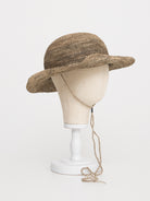 Horisaki Wide Brim Straw Hat in Iron - HORISAKI at Worthwhile - shop HAT