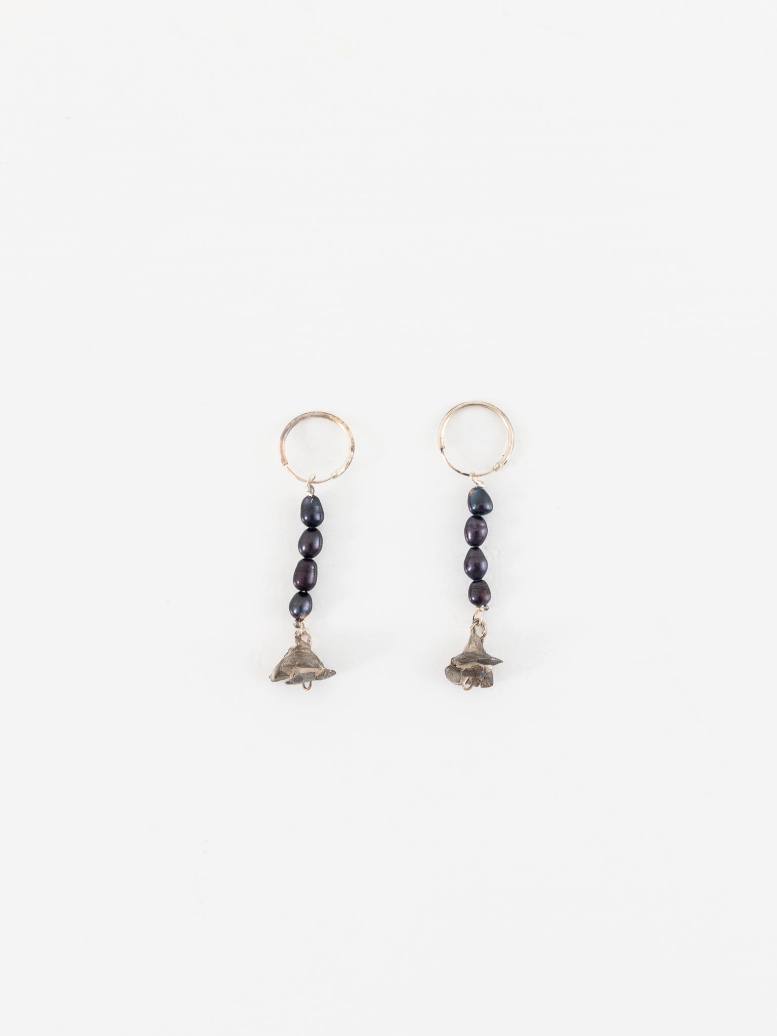 Atelier Inscrire Keshi Pearls with Rose Hoops - Worthwhile - ATELIER INSCRIRE