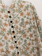 John Alexander Skelton Oldfield Shirt in White/Green/Peach - JOHN ALEXANDER SKELTON at Worthwhile - shop TOP