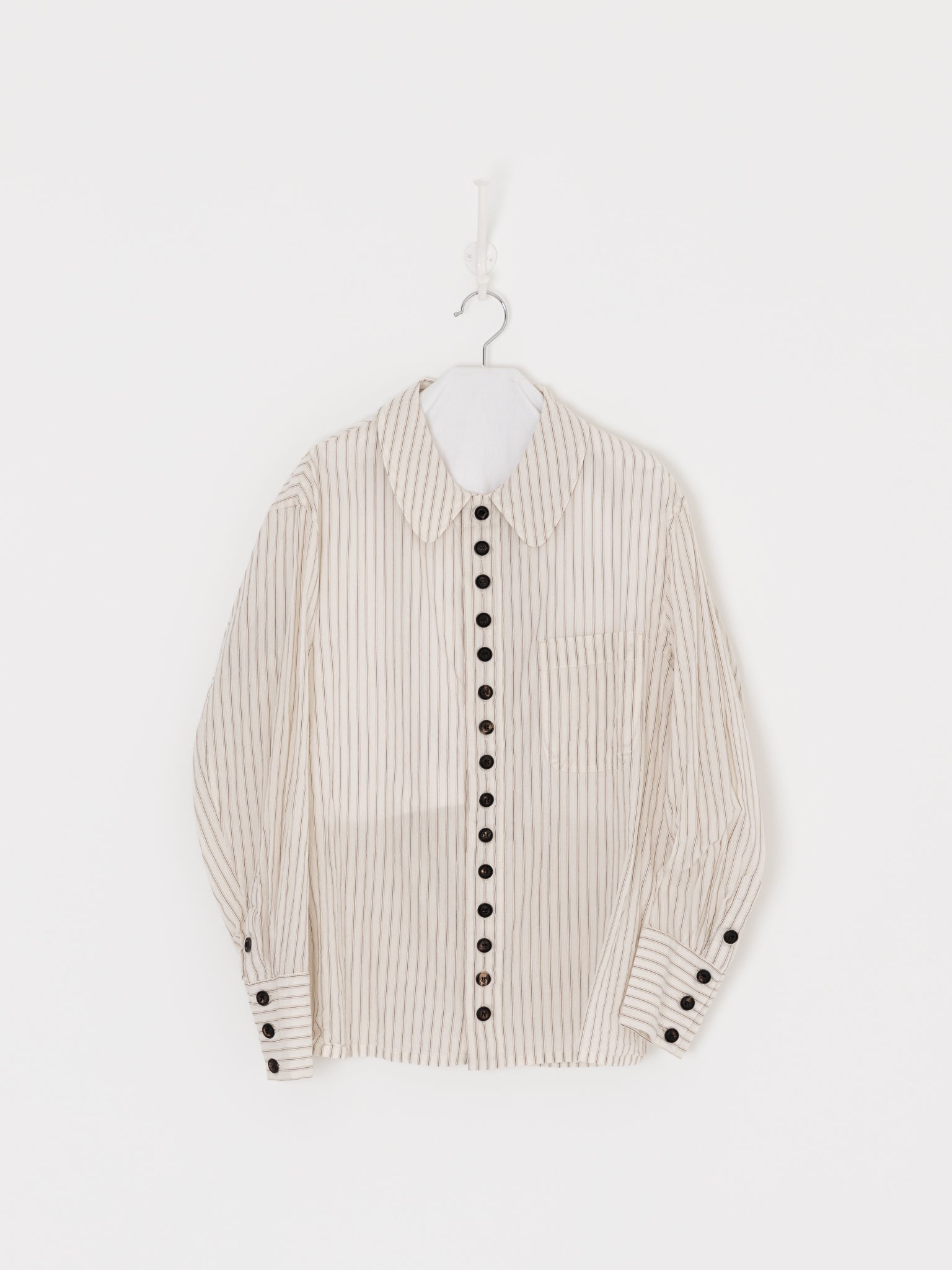 John Alexander Skelton Equinox Shirt in White/Bronze - JOHN ALEXANDER SKELTON at Worthwhile - shop TOP