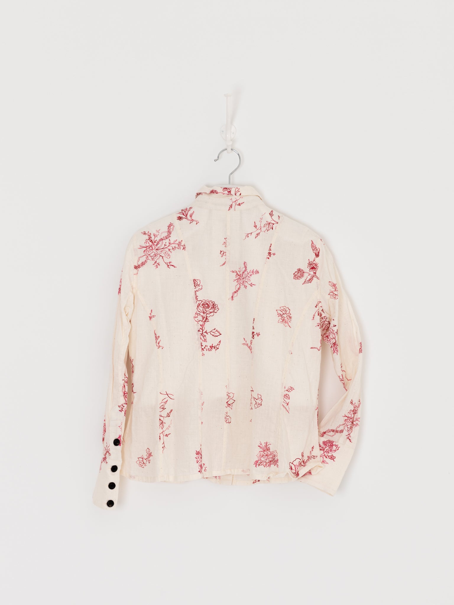 John Alexander Skelton Moon Shirt in Cream/Red - JOHN ALEXANDER SKELTON at Worthwhile - shop TOP