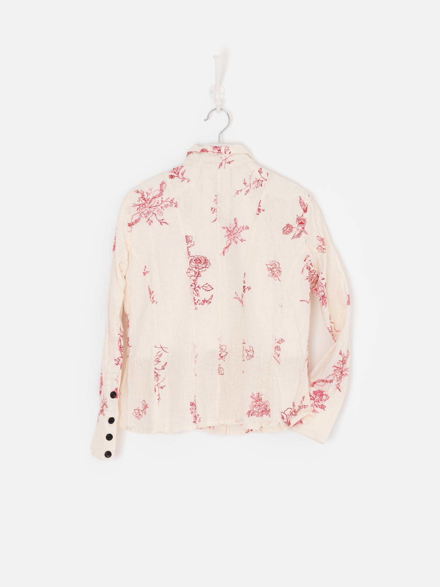 John Alexander Skelton Moon Shirt in Cream/Red - JOHN ALEXANDER SKELTON at Worthwhile - shop TOP