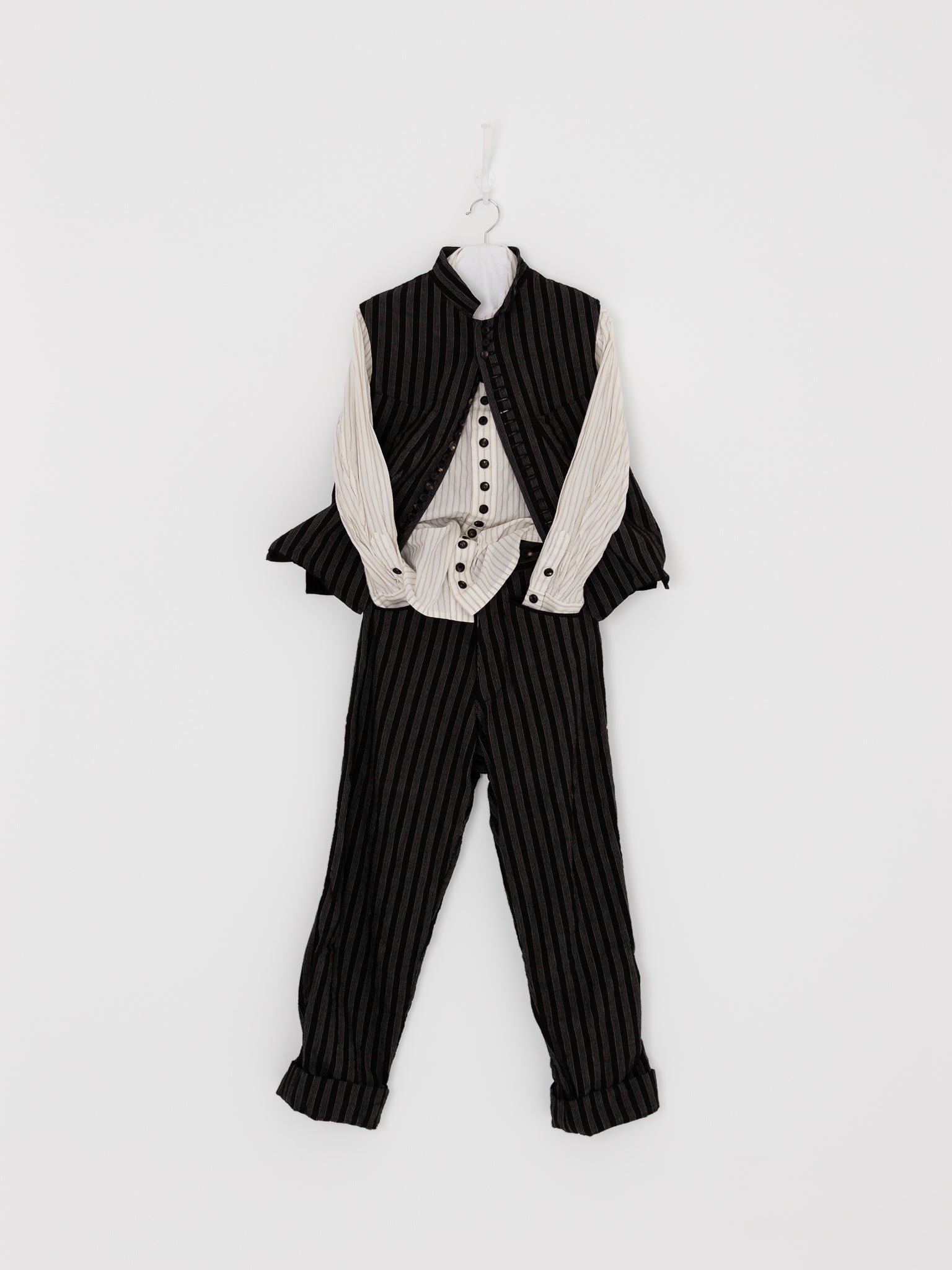 John Alexander Skelton Kilvert Trouser in Black/White - JOHN ALEXANDER SKELTON at Worthwhile - shop PANT