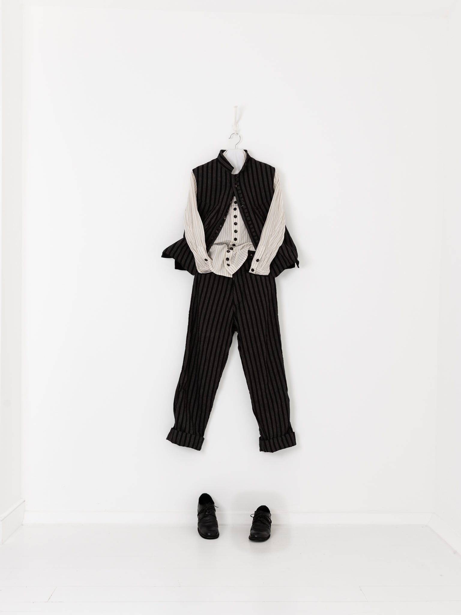 John Alexander Skelton Kilvert Trouser in Black/White - JOHN ALEXANDER SKELTON at Worthwhile - shop PANT